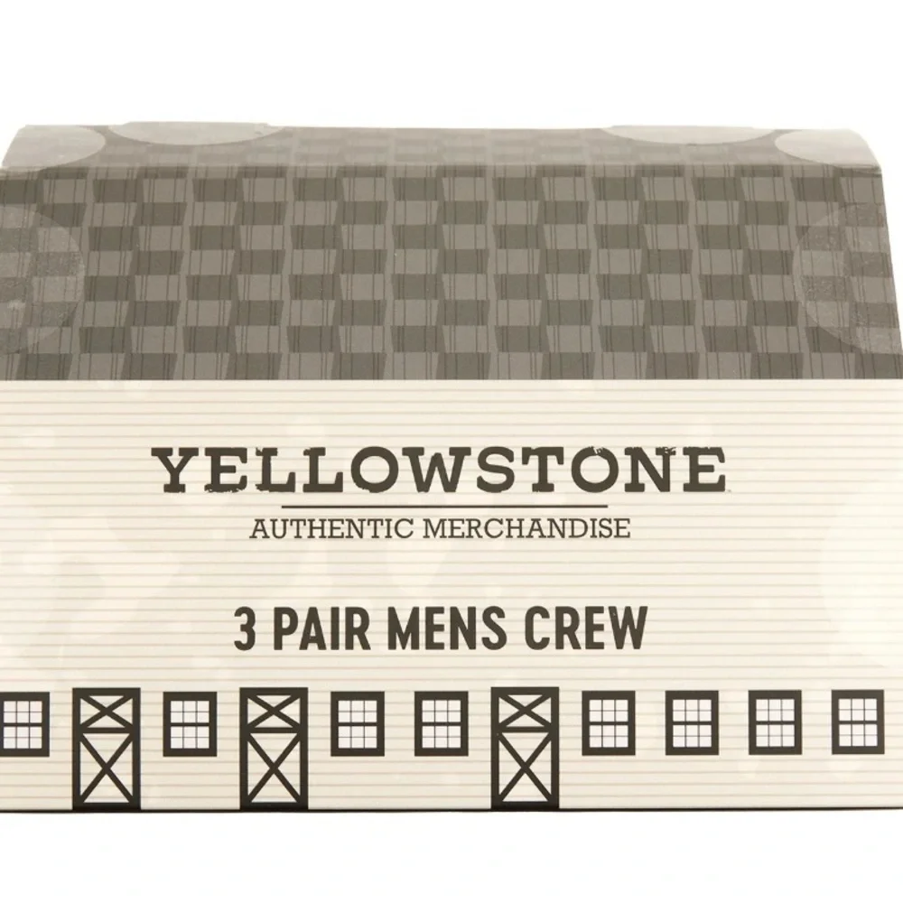 Yellowstone Men's 3pk Crew Socks